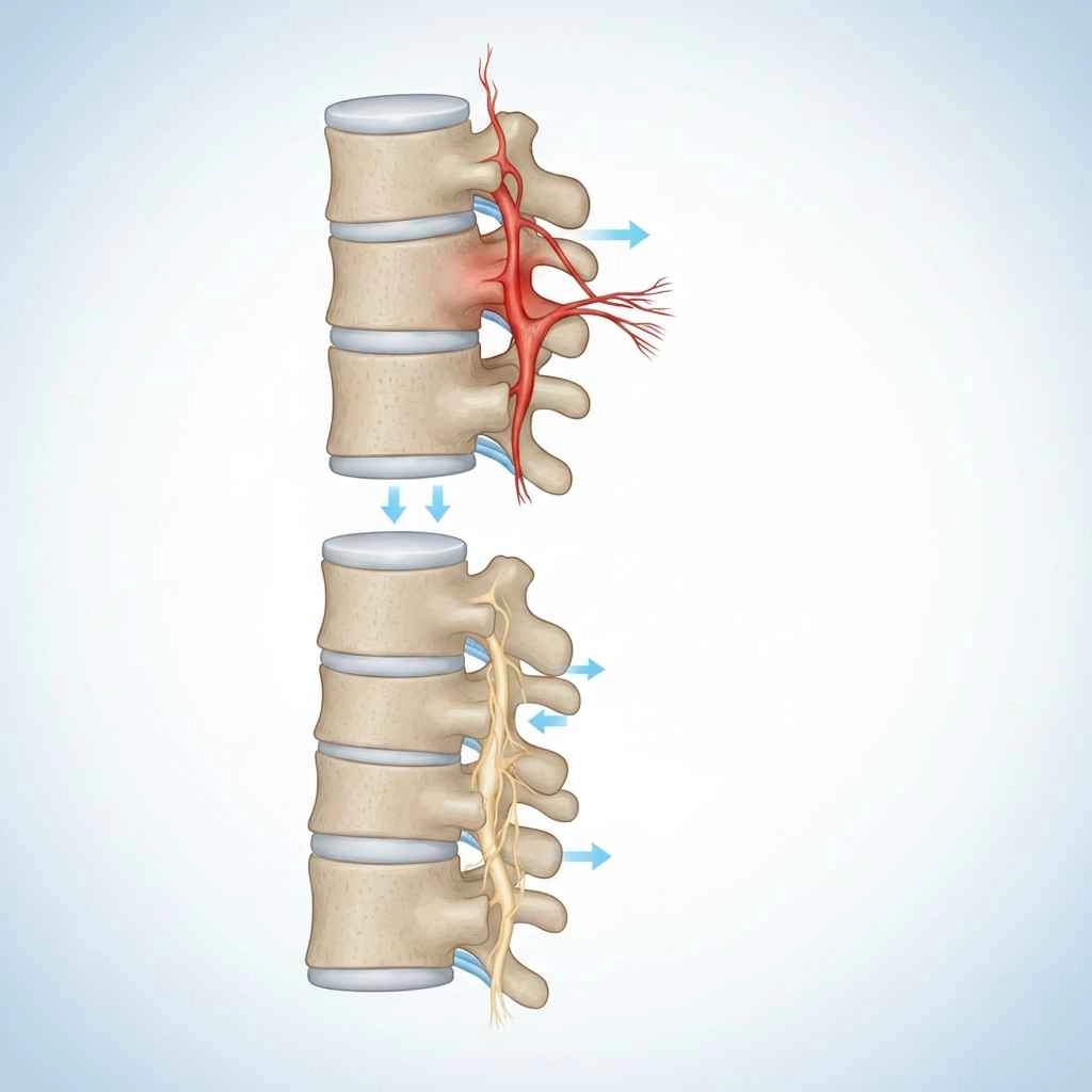 diagram showing nerve compression releated to Chiropractic care