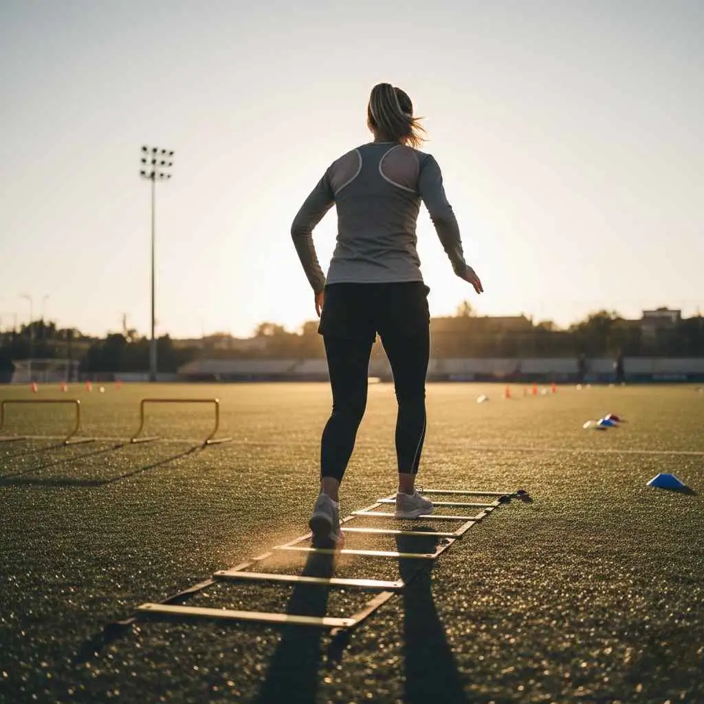 athlete performing sport-specific drills